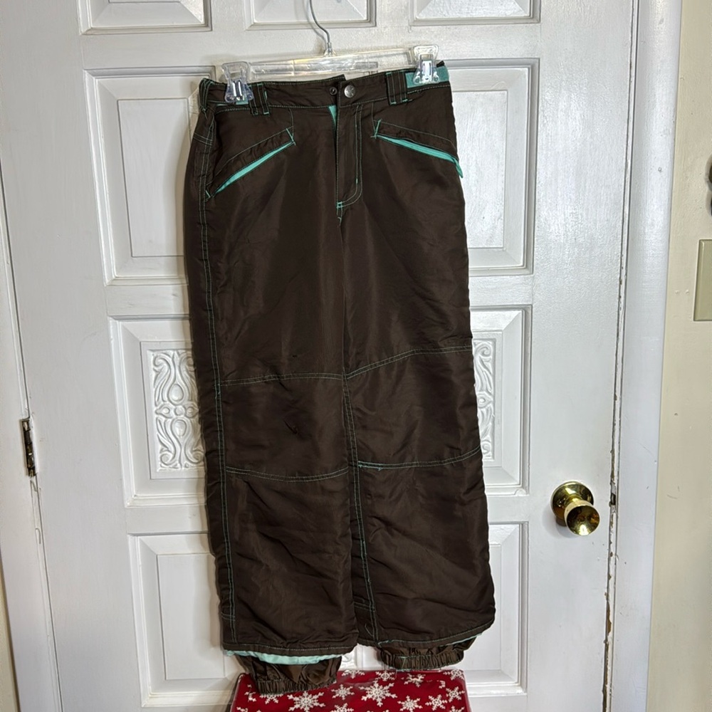 Cherokee Unisex Flawed Winter Snow Pants Size Large 10/12 Brown